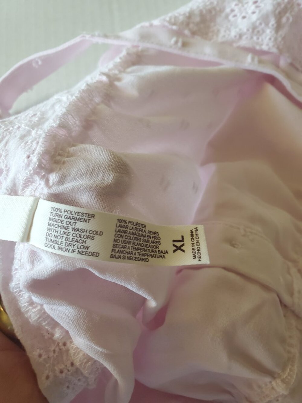 Laura Ashley Y2K Front Button Lace Eyelet Cami Top XL - Picture 12 of 15